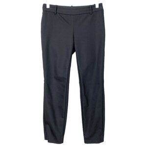 ARITZIA BABATON BLACK FINE ITALIAN FABRIC SLIM CROP FORMAL DRESS PANTS - 2